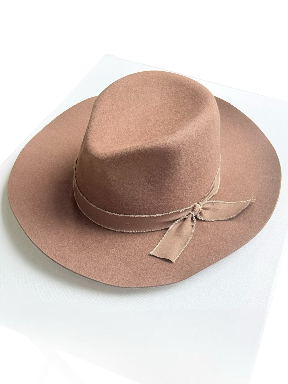 Olive & Pique Brown Wool Fedora – Adjustable Wide‎ Brim Hat